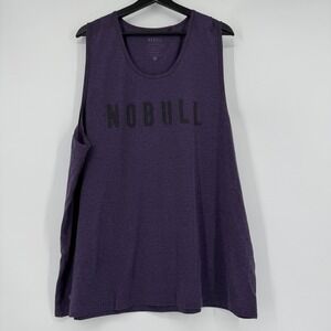 NOBULL Mens XXL Purple Heathered Sleeveless Training Tank Top Workout Gym Shirt